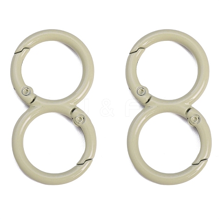 Spray Painted Alloy 8-shaped Keychain Clasps PW-WGE4E28-06-1