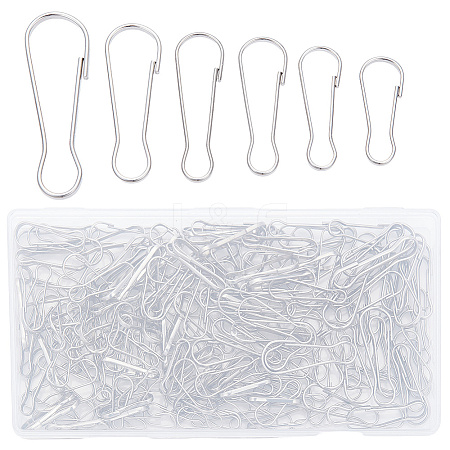 304 Stainless Steel Push Gate Snap Keychain Clasp Findings STAS-SP0001-90-1