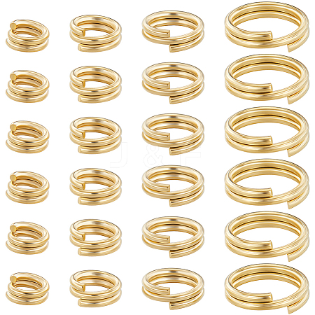 Beebeecraft 80Pcs 4 Styles Brass Split Rings KK-BBC0014-06-1