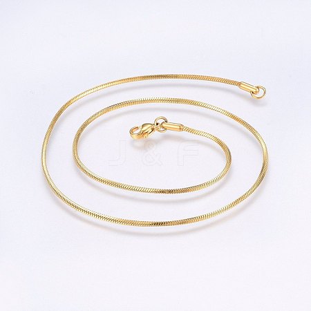 304 Stainless Steel Snake Chain Necklaces X-NJEW-F221-05G-1