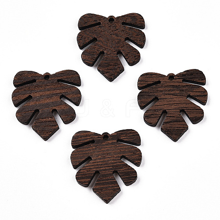 Natural Wenge Wood Pendants WOOD-T023-49B-01-1