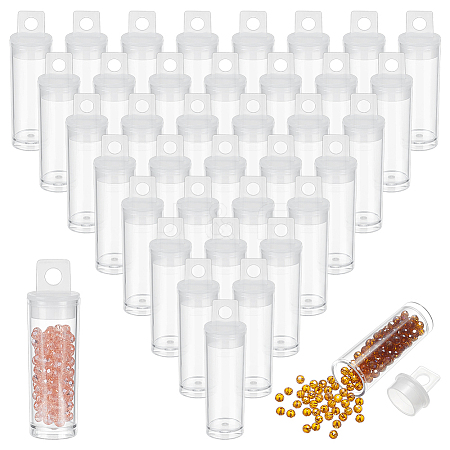 60Pcs Resin Bead Tubes with Hanging Cap CON-BC0007-69-1
