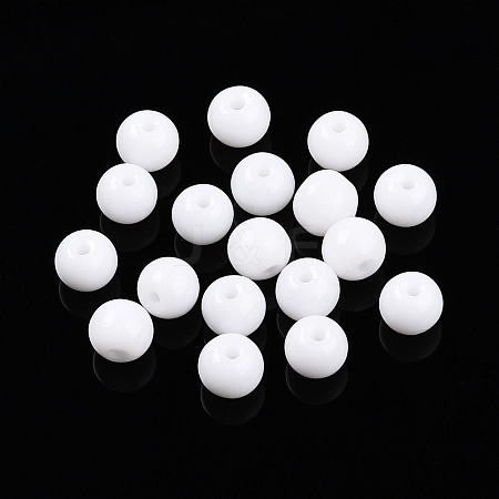 Opaque Solid Color Glass Beads X1-GLAA-N007-4mm-A01-1