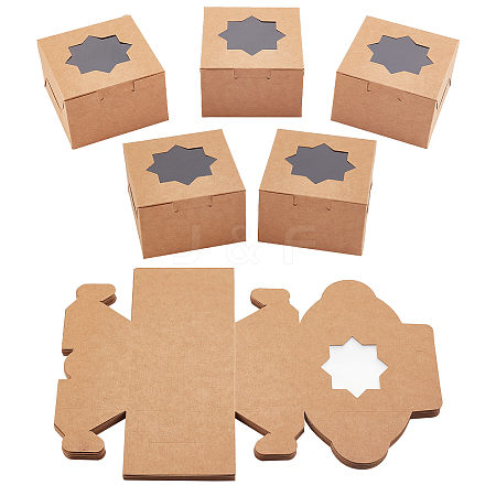 Individual Kraft Paper Cake Box BAKE-FH0001-02B-1
