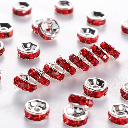 Brass Grade A Rhinestone Spacer Beads LS-RSB034NF-08-1