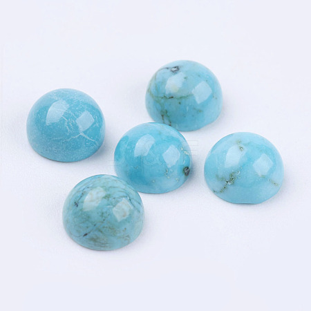 Natural Howlite Cabochons TURQ-L028-05-6mm-1