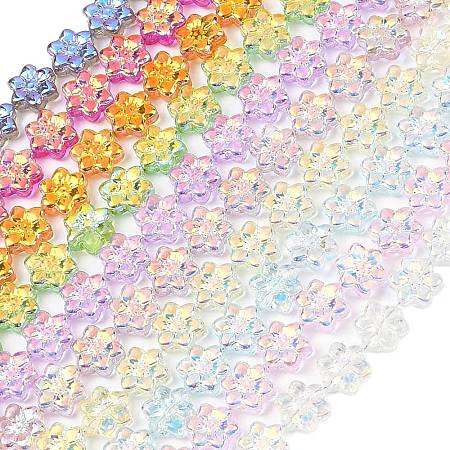Electroplate Glass Beads Strands EGLA-P069-02A-AB-1