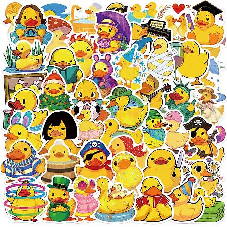 50Pcs Cute Yellow Duck Stickers AJEW-R002-08A-1