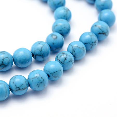 Synthetic Howlite Bead Strand G-E439-8mm-01B-1