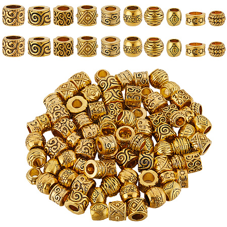 100Pcs 10 Styles Alloy European Beads FIND-SP0003-95-1