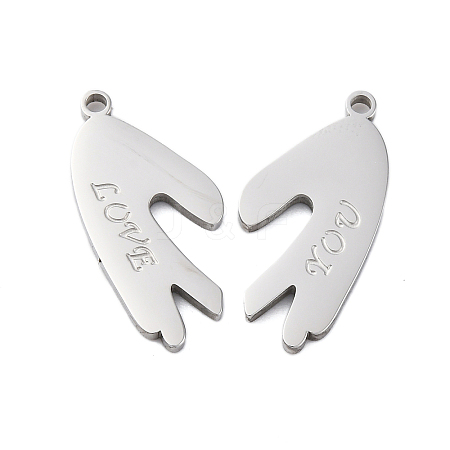 304 Stainless Steel Split Pendants LS-STAS-H235-03A-P-1