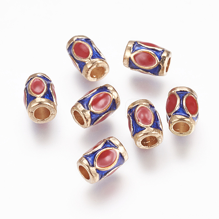 Alloy Enamel Beads PALLOY-P144-12KCG-1