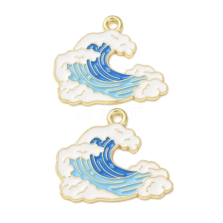 Ocean Alloy Enamel Pendants ENAM-B041-01S-1