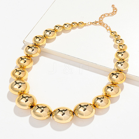 Acrylic Round Faceted Graduated Beaded Necklaces for Women FS-WG1AEEC-02-1
