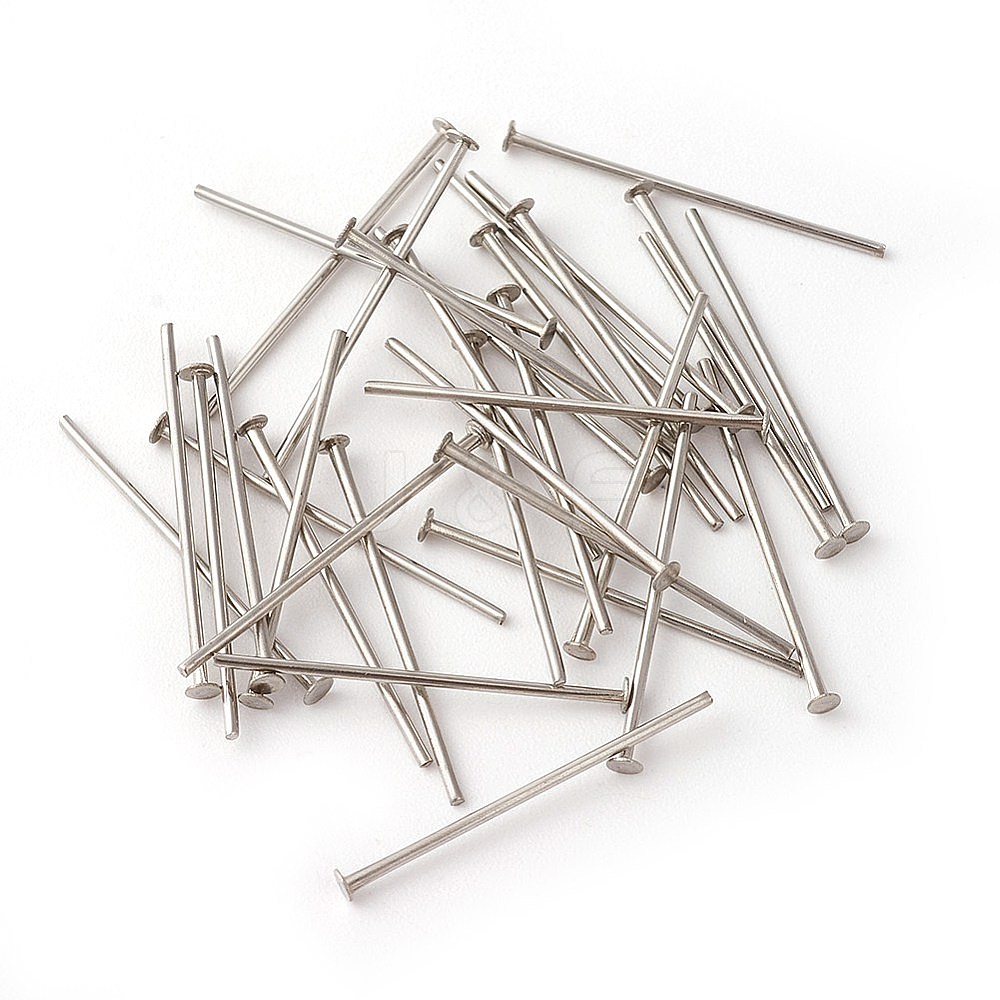 Wholesale 304 Stainless Steel Flat Head Pins - Jewelryandfindings.com