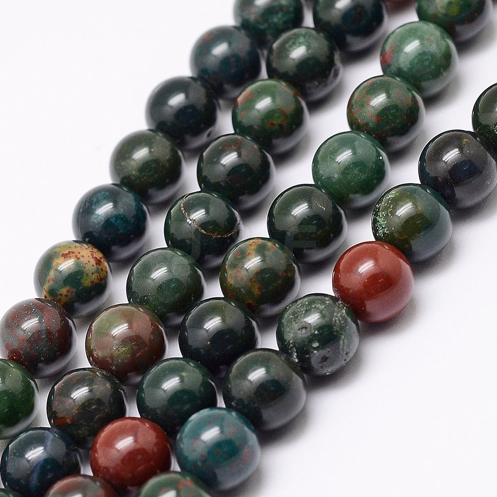 Wholesale Natural Indian Bloodstone Beads Strands - Jewelryandfindings.com