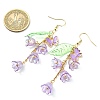 Flower Acrylic Dangle Earrings EJEW-JE06250-3