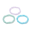 3Pcs 3 Color Acrylic Chips Beaded Stretch Bracelets Set for Kids BJEW-JB09388-1