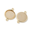 Flat Round Brass Connector Cabochon Settings KK-K414-13D-G-2