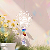 Glass Teardrop Hanging Suncatchers HJEW-WH0201-002-7