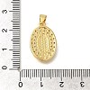 Rack Plating Brass with Cubic Zirconia Pendants KK-Z086-33G-03-3