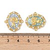 Epoxy Resin & Shell Connector Charms KK-K380-10B-G-3