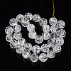 Transparent Crackle Glass Beads Strands GLAA-N051-01-2