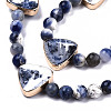 Natural Sodalite Beads Strands G-T131-64-3