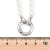 Brass & ABS Plastic Imitation Pearl Round Beaded Necklace Making KK-Z158-07P-01-4
