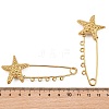 Starfish 304 Stainless Steel Safety Pins Brooch Findings SA-CBA098D-16D-G05-3