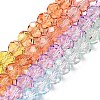 Transparent Painted Glass Beads Strands X1-DGLA-A034-T8mm-A12-2