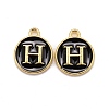 Golden Plated Alloy Charms LS-ENAM-S118-02H-1