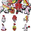 12Pcs 6 Styles Halloween Printed Acrylic Pendants SACR-CJ0001-70-3