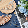 Brass/Iron /Alloy Hair Sticks OHAR-SC0001-09S-3
