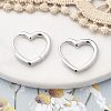 925 Sterling Silver Hoop Earrings EJEW-R001-01S-1