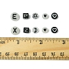 200Pcs Opaque Black Acrylic Beads MACR-FS0001-86-5