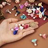  32Pcs 16 Colors Flower Chiffon Pendants FIND-TA0003-41-13