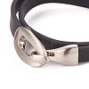 Imitation Leather Wrap Bracelets LS-BJEW-G620-F03-2