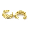 Brass Micro Pave Cubic Zirconia Cuff Earrings EJEW-C104-015G-2