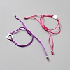 2Pcs 2 Style 304 Stainless Steel Adjustable Braided Bead Bracelets Set BJEW-WH20009-08-2