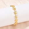 Brass Link Chain Bracelets for Women BJEW-L707-04G-03-3