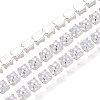 Iron & ABS Plastic Imitation Pearl Tennis Chains CH-Q006-01A-16-1