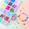 450Pcs 18 Colors Gradient Color Transparent Crackle Acrylic Beads MACR-CJ0001-15-4