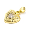 Brass Pendants with Cubic Zirconia KK-D536-03G-2