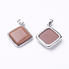 Synthetic Goldstone Pendants G-E420-12P-1