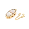 Brass Micro Pave Clear Cubic Zirconia Box Clasps LS-KK-U051-01G-04-2