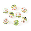 9Pcs Handmade Printed Porcelain Beads PORC-TADJ0001-01G-2
