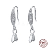 Anti-Tarnish Rhodium Plated 925 Sterling Silver Earring Hooks STER-F033-55P-7