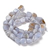 Natural Blue Lace Agate Beads Strands G-P497-01E-71-3