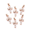 Brass Micro Pave Cubic Zirconia Pendant LS-ZIRC-P089-21RG-1